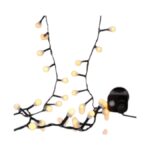 ΣΕΙΡΑ, 300 LED 3mm, ΛΕΥΚΕΣ ΜΠΑΛΙΤΣΕΣ 0.9cm, 31V ΜΕΤΑΣΧΗΜΑΤΙΣΤΗ, 8 ΠΡΟΓΡΑΜΜΑΤΑ & ΜΝΗΜΗ, ΠΡΑΣΙΝΟ PVC ΚΑΛΩΔΙΟ, ΘΕΡΜΟ ΛΕΥΚΟ LED ΑΝΑ 3cm, ΠΡΟΕΚΤΑΣΗ ΠΑΡΟΧΗΣ 3m, IP44