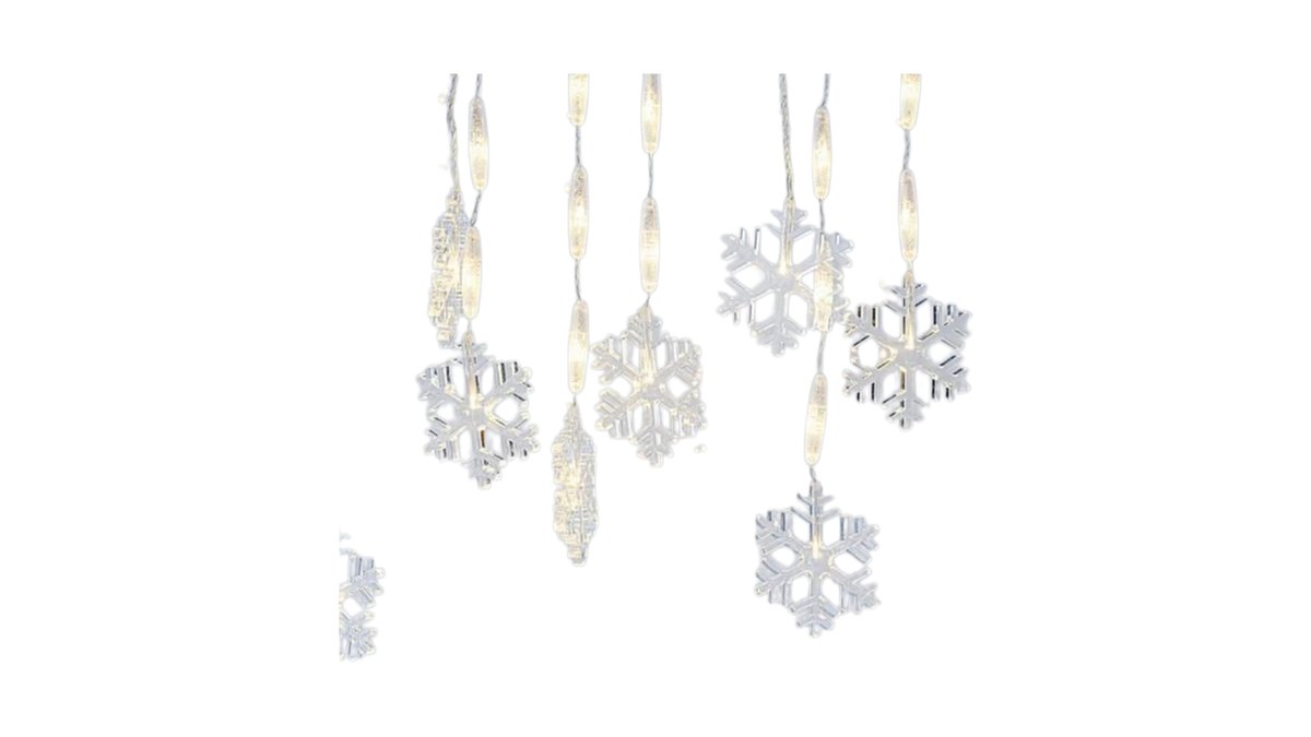 68ef2d37f5c45d8201d82e0a ΒΡΟΧΗ, 56 LED 5mm, 14 ΧΙΟΝΟΝΙΦΑΔΕΣ 11cm, 3.4V ΜΕΤΑΣΧΗΜΑΤΙΣΤΗ, ΔΙΑΦΑΝΟ PVC ΚΑΛΩΔΙΟ, ΘΕΡΜΟ ΛΕΥΚΟ LED (H80 x W300cm, 6/7/5), ΠΡΟΕΚΤΑΣΗ ΠΑΡΟΧΗΣ 3m, IP44 - Image 1