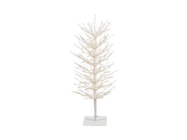 Φωτιζόμενο Δέντρο με 400 LED Φωτάκια (40 LED Flash) και Dimmer 120(Υ)cm Λευκό
