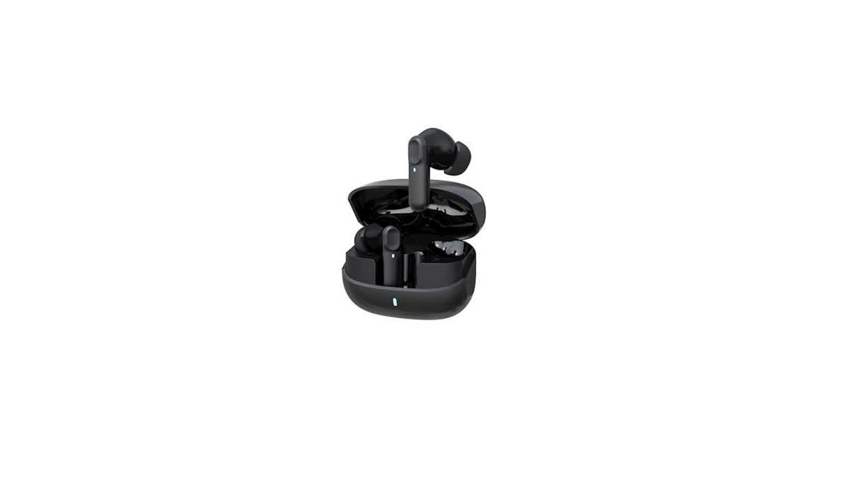 6914a8b297dc9b47c0933c2a Devia Bluetooth earphones TWS Pro 1 black with ANC - Image 1