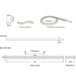 NEON LIGHT LED 5M 8W 24V  IP44 PRO 6500Κ/27000Κ