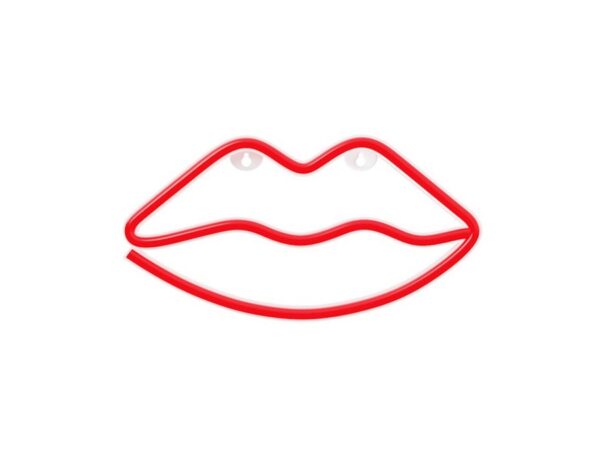 Neon LED Light LIPS red Bat + USB FLNE08 Forever Light 280 x 20 x 50