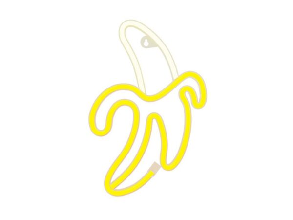 Neon LED Light BANANA white yellow Bat + USB FLNE10 Forever Light