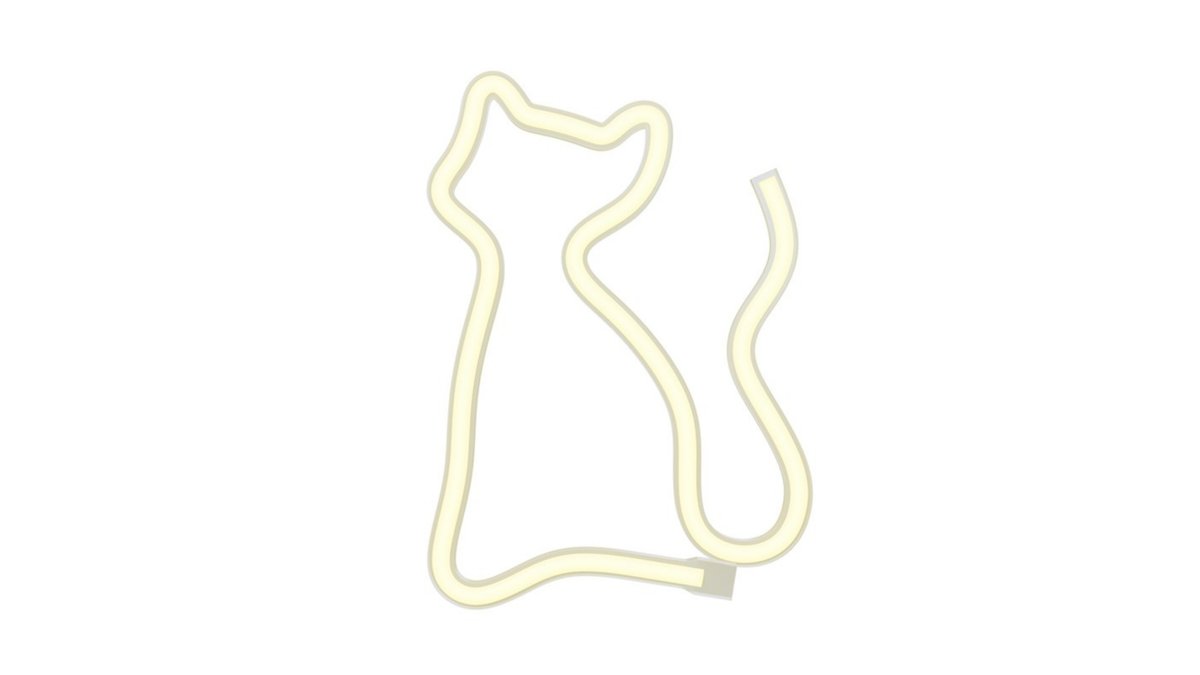 698dc0916934b09ea5c0c01c Φως LED Neon CAT ζεστό λευκό Bat + USB FLNE03 Forever Light - Image 1