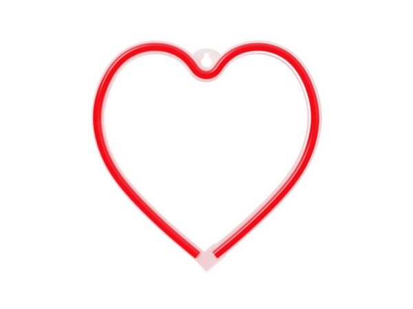 Neon LED Light HEART red Bat + USB FLNE07 Forever Light