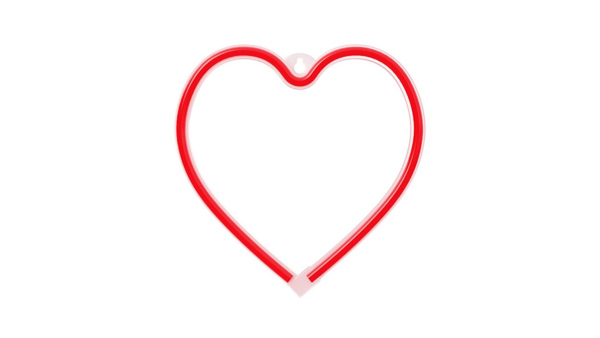 698dc0f142acc16e0b497f96 Neon LED Light HEART red Bat + USB FLNE07 Forever Light - Image 1