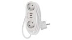 Πολύπριζο – 1,5m – 2schuko – 1,5mm2 – PVC – Switch – Άσπρο – 2-USB-A & 1-TypeC