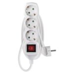 Emos Πολύπριζο – 1,5m – 3schuko – 1,5mm2 – PVC – Switch – Άσπρο