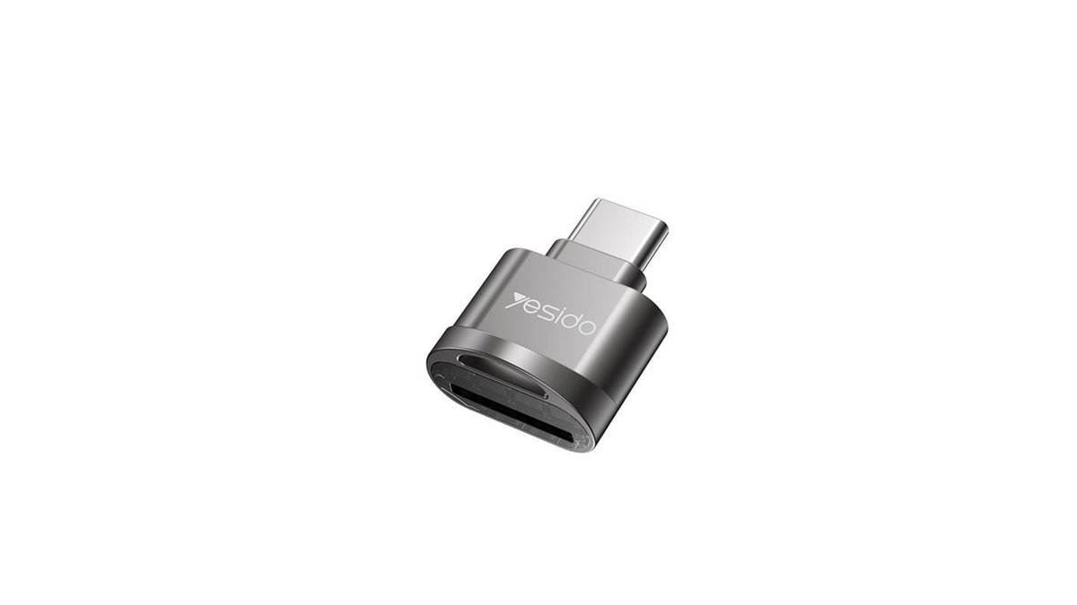 69a559eee2de7f22b84cb873 YESIDO OTG CARD READER TYPE-C/MICRO SD BLACK - Image 1
