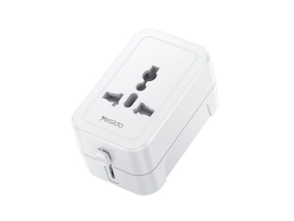 YESIDO  UNIVERSAL ADAPTER UK/EU/US/AUS MAX 6A WHITE