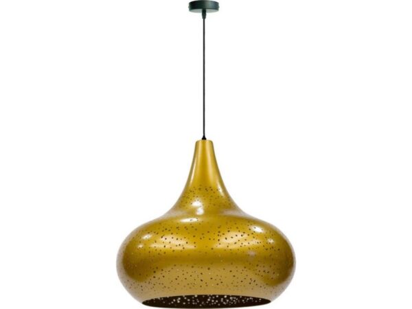VK Lighting Κρεμαστό Φωτιστικό Χρυσό Καμπάνα με Ντουί E27