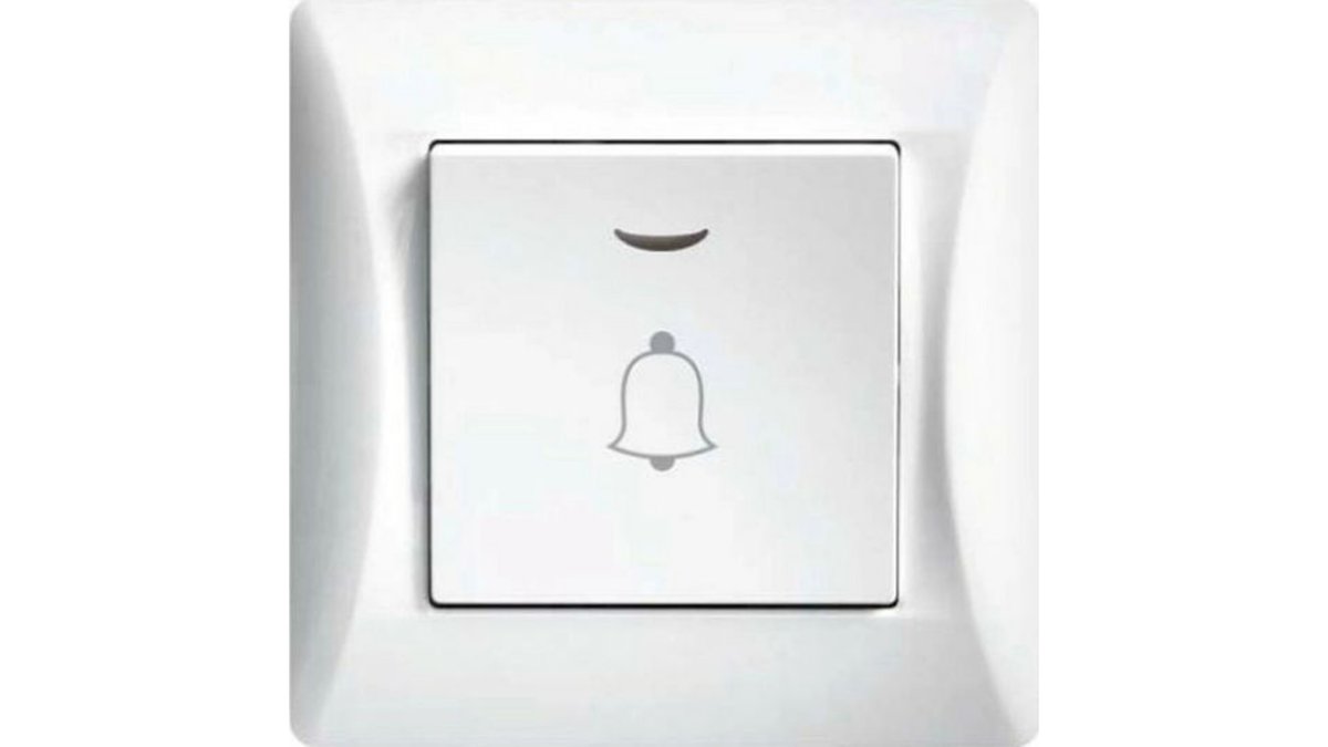 69c25edb49d0c19e440a2161 Lineme Μπουτόν Κουδουνιού Μόνο Φωτεινό σε Λευκό Χρώμα - Image 1