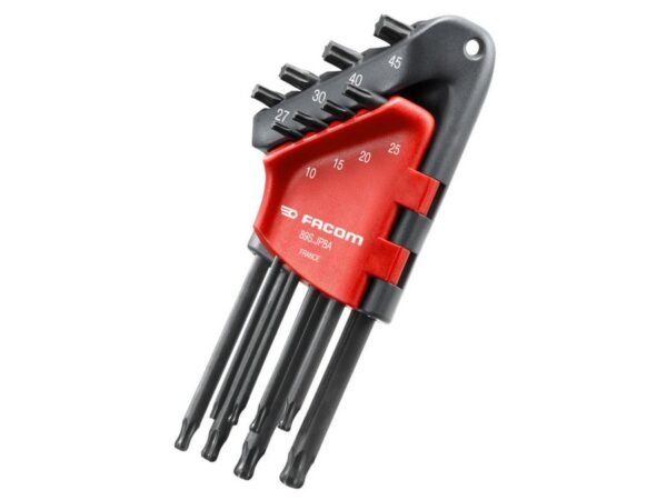 Facom Σετ με 8 Κλειδιά Torx - Κεφαλή Σφαιρίδιο σε Πλαστική Θήκη