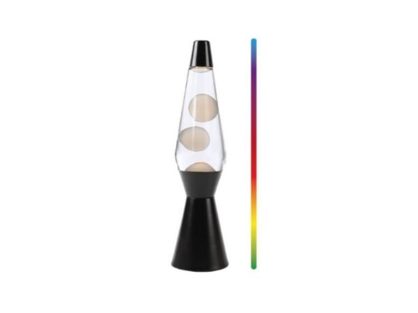 ΛΑΜΠΑ LED LAVA WHITE-BLACK BASE 40cm