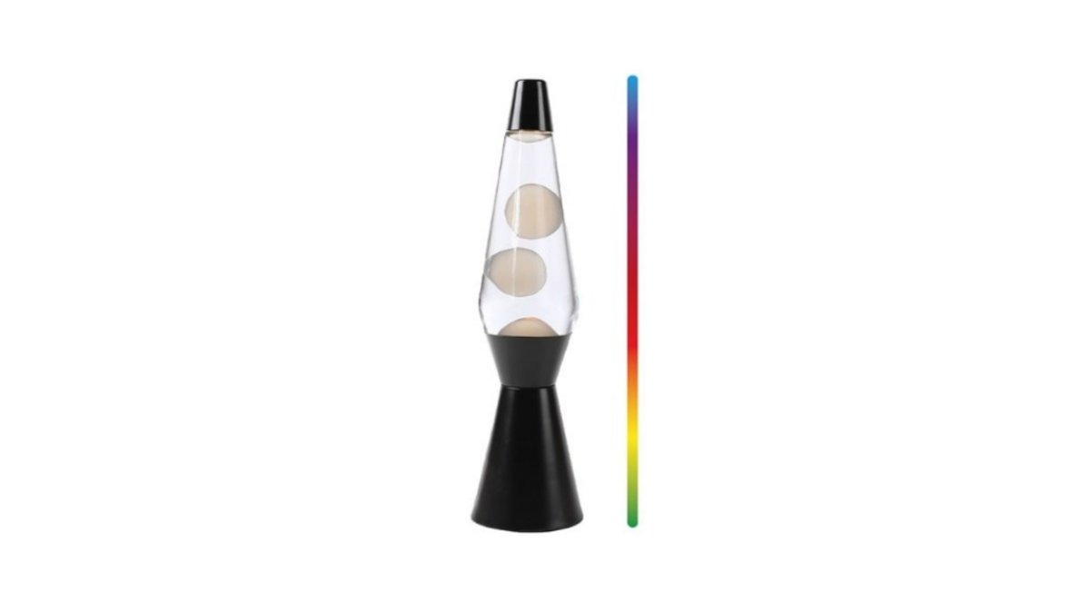 69c5224f49d0c19e440b25f4 ΛΑΜΠΑ LED LAVA WHITE-BLACK BASE 40cm - Image 1