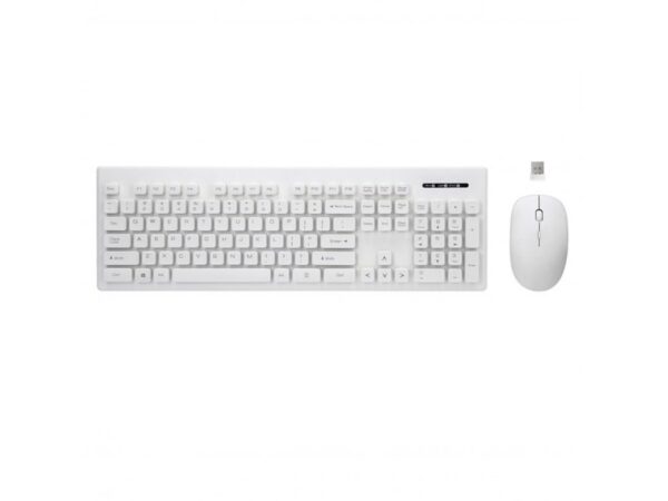 Rebeltec wireless set: keyboard + mouse white - Ασύρματο σετ Rebeltec: πληκτρολόγιο + ποντίκι λευκό