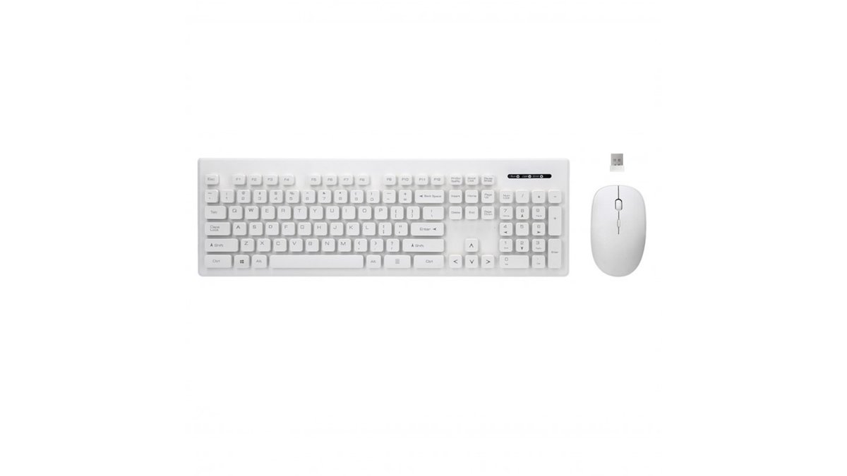 69ce3e1540343cbb32c848fb Rebeltec wireless set: keyboard + mouse white - Ασύρματο σετ Rebeltec: πληκτρολόγιο + ποντίκι λευκό - Image 1