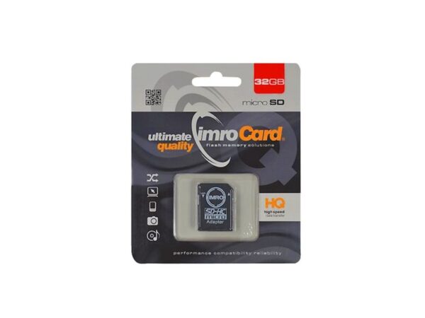 Imro memory card 32GB microSDHC cl. 10 UHS-I + adapter