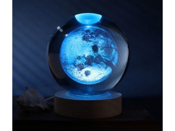 ΛΑΜΠΑ CRYSTAL BALL MOON LARGE 10cm - Τέλειο για δώρο!