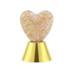 ΛΑΜΠΑ GLITTER HEART GOLD 16cm