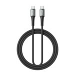 BWOO Πλεγμένο Καλώδιο USB-C - USB-C 3m 60W μαύρο
