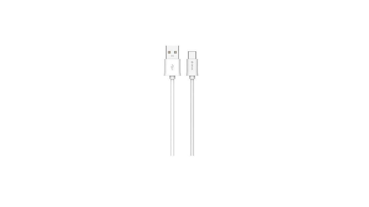 6a0d7dbe65ce8a5df49254dc Καλώδιο Devia Smart USB - USB-C 2,0 m 2,1A λευκό - Image 1