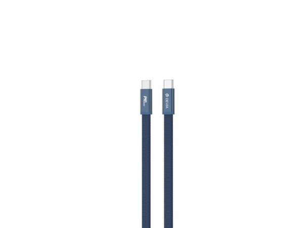 Devia Ultra3 usb-c PD 240W Μεταλλικό Πλατύ Καλώδιο Γρήγορης Φόρτισης 1,5 μ. Μπλε