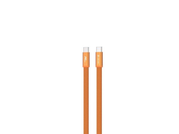 Devia Ultra3 usb-c PD 240W Metal Woven Flat Fast Charging Cable 1,5 m orange
