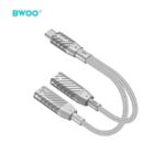 BWOO  Προσαρμογέας 2 σε 1 USB C - 2 θύρες USB C γκρι