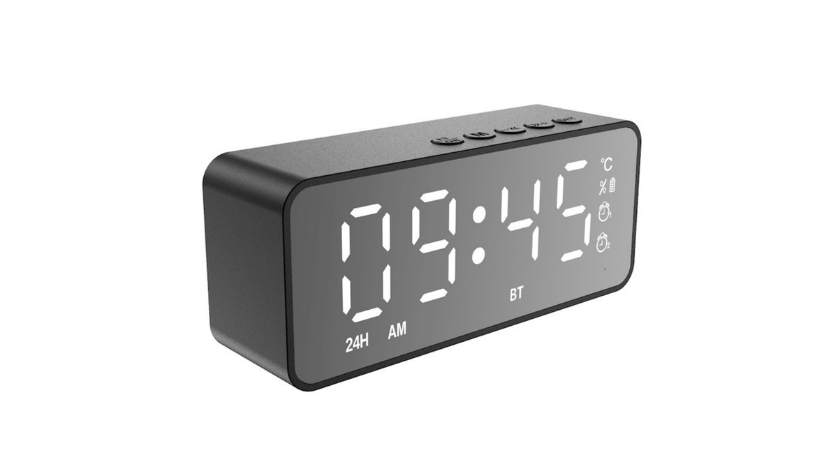 6a0da0dd65ce8a5df4927ccd Ρολόι γραφείου + FM + ηχείο Bluetooth - Image 1