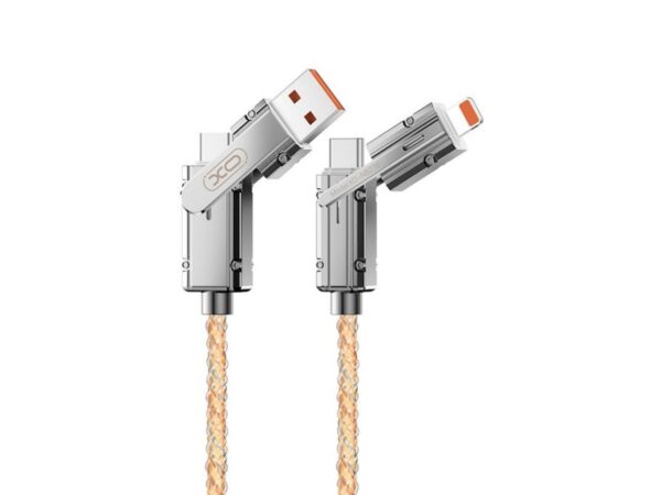 Καλώδιο XO NB276 4 σε 1 USB-C - Lightning + USB - USB-C 60W 1.0m γκρι