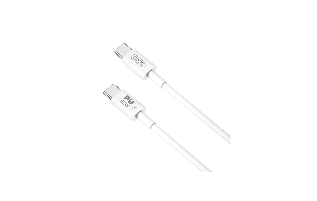 6a158a84dbbcc965f43dda52 XO NB-Q190B USB 2.0 Cable USB-C male - USB-C male 60W 2m White - Image 1