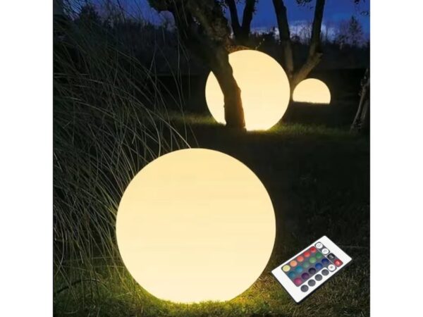 ΗΛΙΑΚΗ/ΕΠΑΝΑΦΟΡΤΙΖΟΜΕΝΗ RGBW LED ΜΠΑΛΑ D30cm IP54 LiFePO4 1800mAh