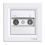 Asfora πρίζα TV-FM τερματική 1dB Λευκή