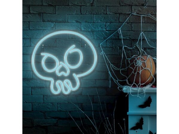 Neon PLEXI LED GRAFFITI SKULL turquoise FPNE15 Forever Light