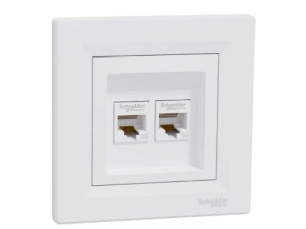 Asfora πρίζα πληροφορικής RJ45 cat5e U/UTP διπλή