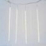 240 LED IP44 400 x 50 cm κουρτίνα με 5 Σταλακτίτες Snowdrop Επεκτεινόμενη Διάφανο καλώδιο / Θερμό Λευκό LED