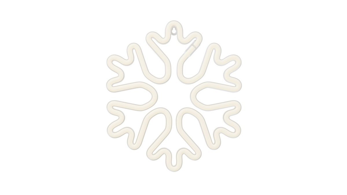6a158beec3911a9c75bf8b82 Neon LED CHRISTMAS SNOWFLAKE white FLNE20 Forever Light - Image 1