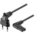 GOOBAY Καλώδιο τροφοδοσίας Euro - 8-Shaped (οχταράκι) γωνία, 1,5m.
