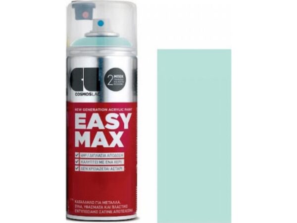Cosmos Lac Σπρέι Βαφής Easy Max Ακρυλικό με Σατινέ Εφέ Pastel Green 400ml