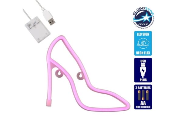 Φωτιστικό Ταμπέλα Φωτεινή Επιγραφή NEON LED Σήμανσης WOMEN SHOES 5W με Καλώδιο Τ