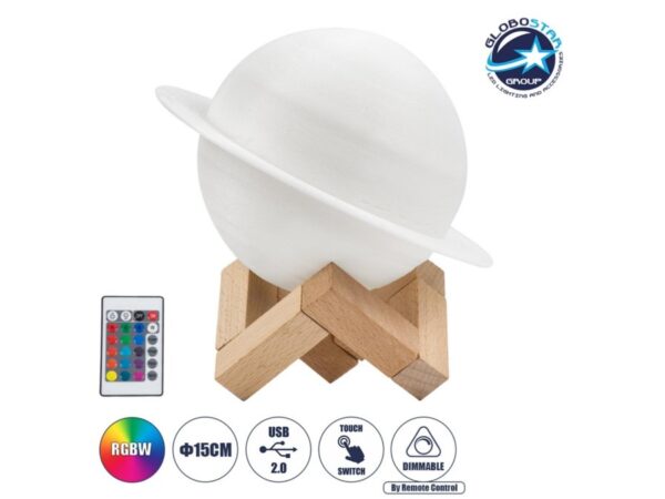 GloboStar® CRONUS 79608 Μοντέρνο Επιτραπέζιο Φωτιστικό Πορτατίφ LED 2W 120lm 36