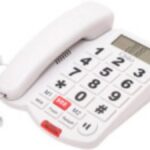 OSIO OSWB-4760W CABLE TELEPHONE WITH BIG BUTTONS SPEAKERPHONE AND SOS WHITE