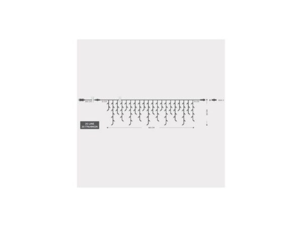 Βροχη 100 Led 3mm 31v Μετασχηματιστη 4 Επεκτασεις Ως 3 Σετ Διαφανο Pvc Καλωδιο Θ