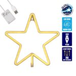 Φωτιστικό Ταμπέλα Φωτεινή Επιγραφή NEON LED Σήμανσης STAR 5W με Καλώδιο Τροφοδοσ