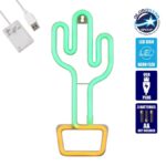 Φωτιστικό Ταμπέλα Φωτεινή Επιγραφή NEON LED Σήμανσης CACTUS 5W με Καλώδιο Τροφοδ