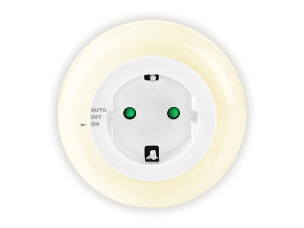 SONORA RING LIGHT Φωτάκι νυκτός LED με pass through πρίζα σούκο.