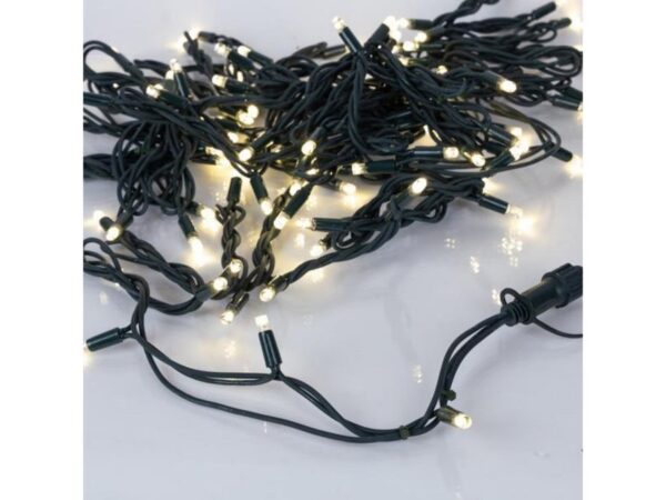 ΣΕΙΡΑ, 100 LED 5mm ΧΡΙΣΤΟΥΓΕΝΝΙΑΤΙΚΑ ΦΩΤΑΚΙΑ/ΣΤΕΓΑΝΑ,daylight, 3 ΕΠΕΚΤΑΣΕΙΣ ΕΩΣ 25 ΣΕΤ, ΠΡΑΣΙΝΟ ΚΑΟΥΤΣΟΥΚ