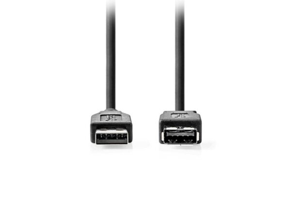 NEDIS Καλώδιo προέκτασης USB 3.2 Gen 1x1 A αρσ. - USB A θηλ. 2.00m, σε μαύρο χρώ