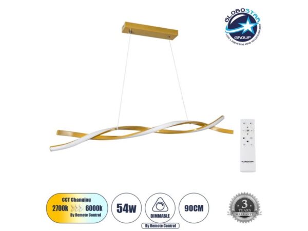 GloboStar® MORALES 61278 Κρεμαστό Φωτιστικό Οροφής Design LED CCT 54W 6048lm 20